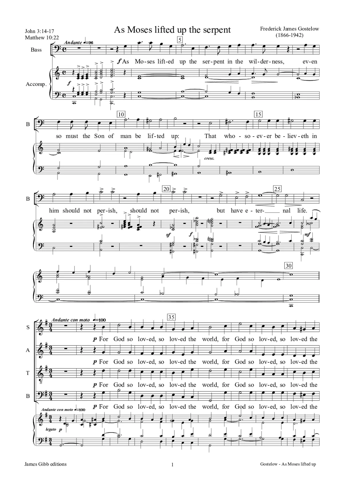 As Moses lifted up the serpent - Page 1