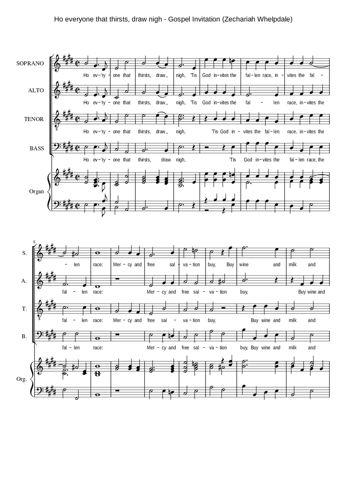 Ho everyone that thirsts draw nigh - Page 1