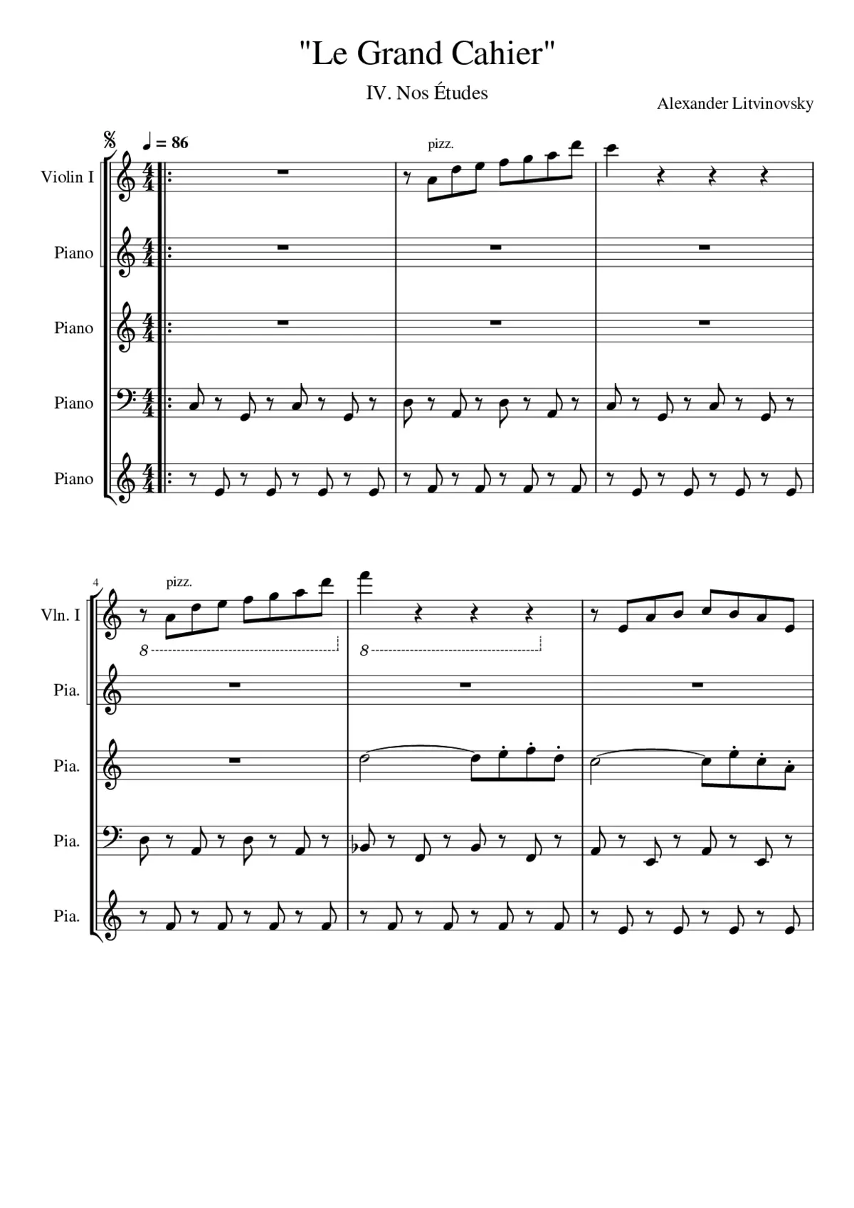 Le Grand Cahier: IV. Nos Etudes - Page 1