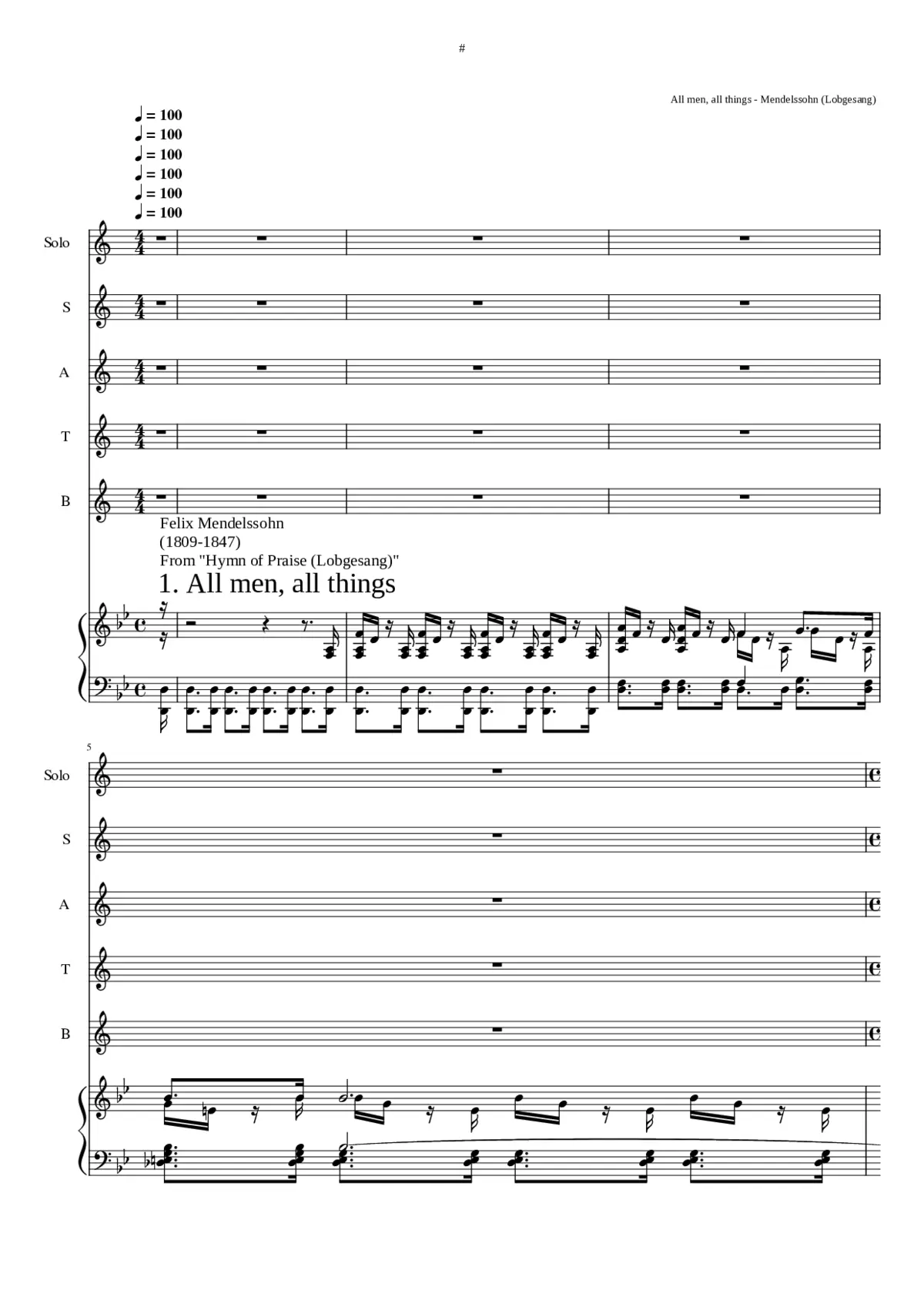 Lobgesang op. 52 (MWV A 18) - Page 1