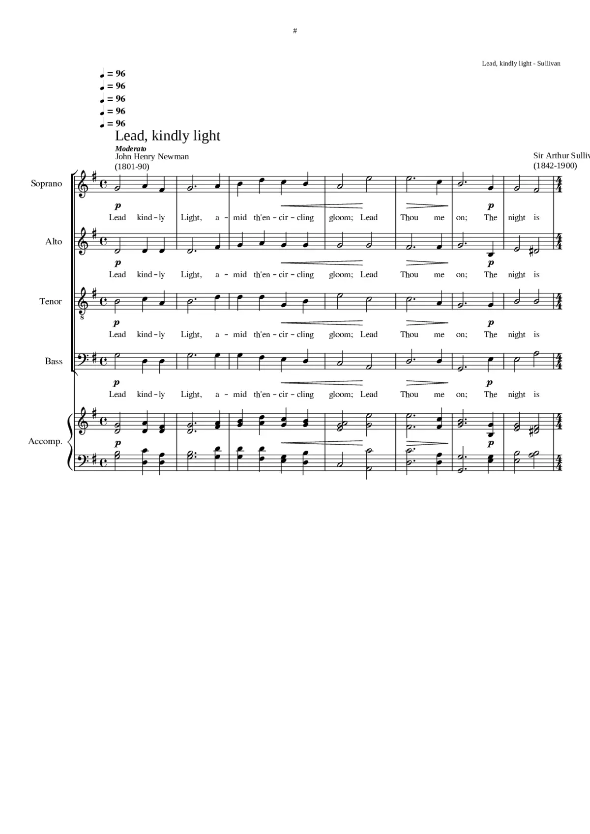 Lead Kindly Light - Page 1