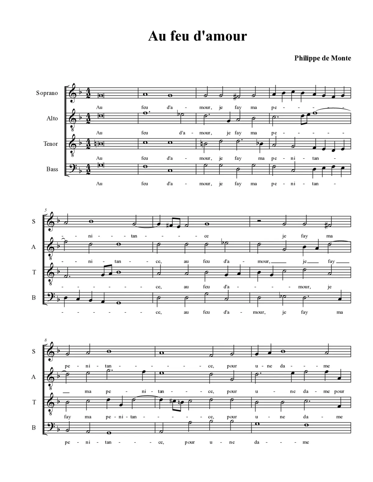 Au feu d'amour - Page 1