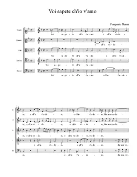 Voi sapete ch'io v'amo