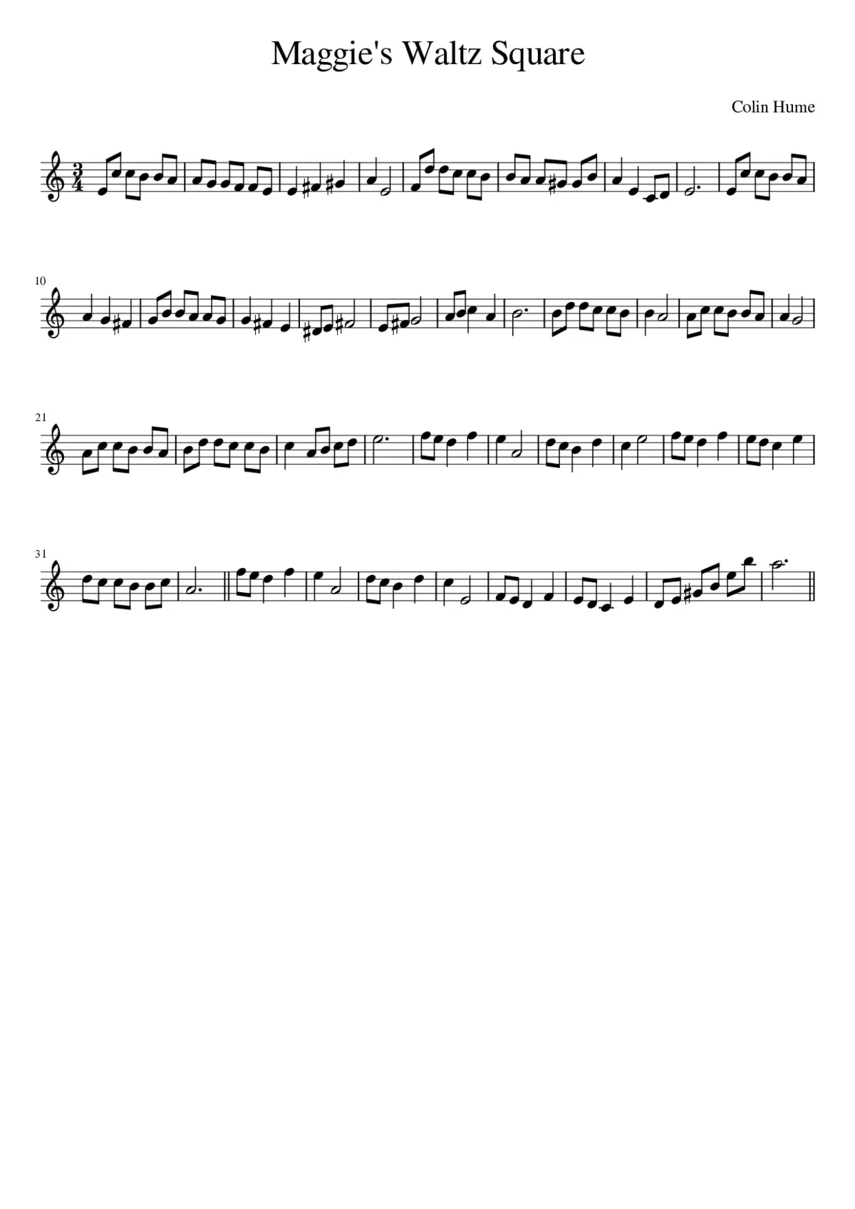 Maggie's Waltz Square - Page 1