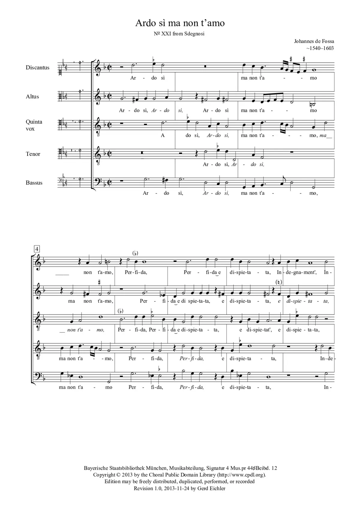 Ardo, sì, ma non t'amo - Page 1