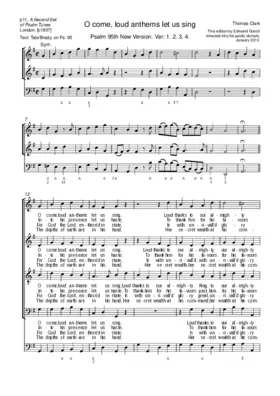 O come, loud anthems let us sing (from A Second Set of Psalm Tunes)
