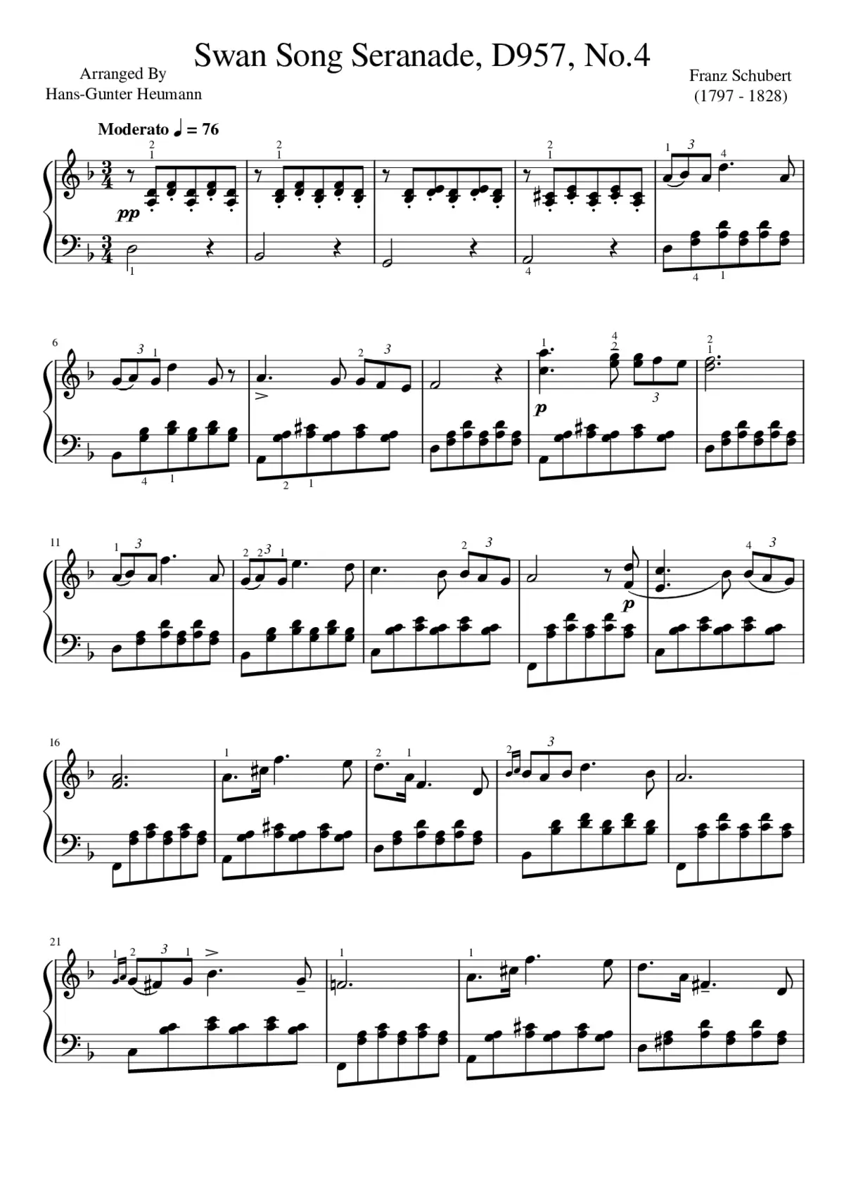 Schwanengesang D.957 - Page 1