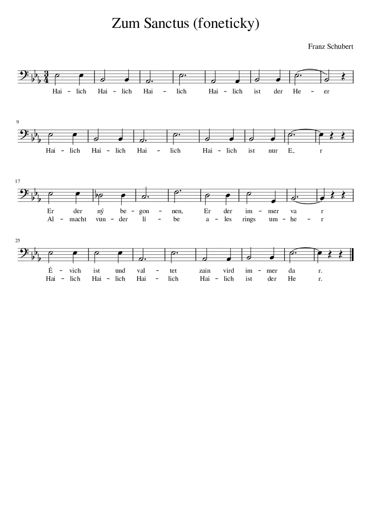 Zum Sanctus - Page 1