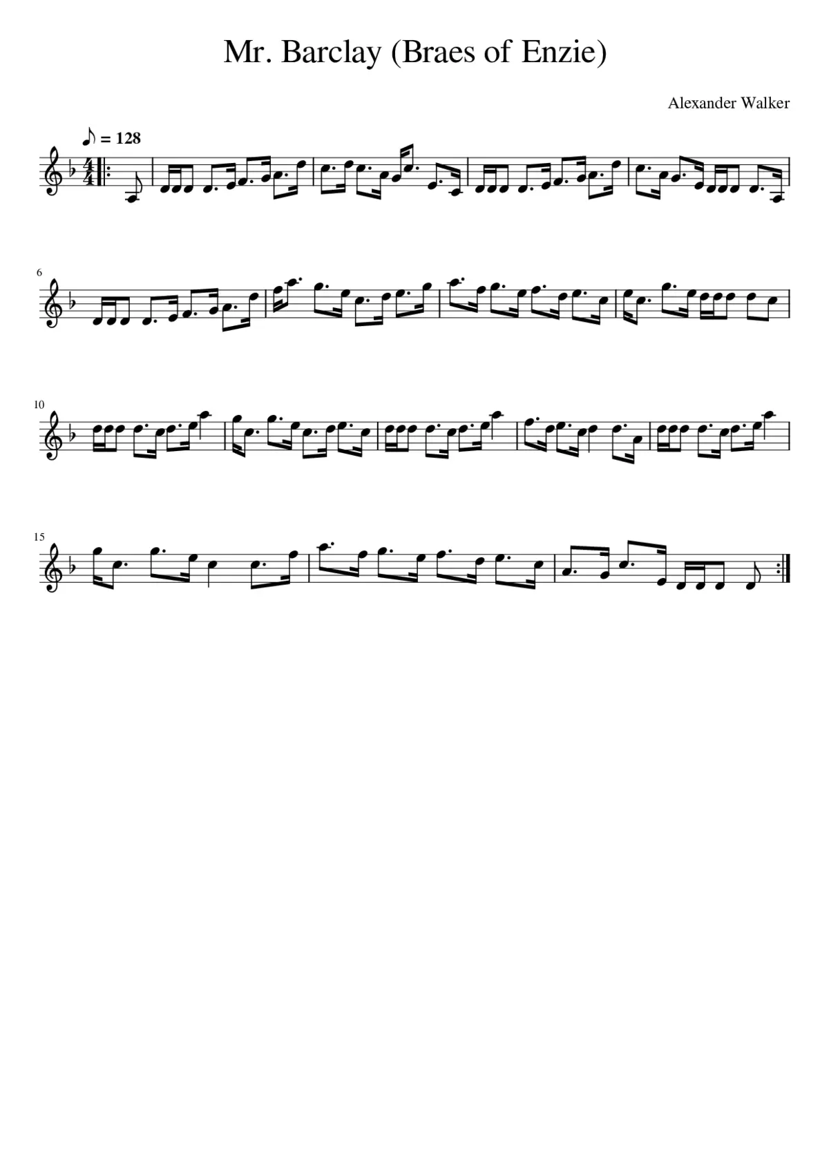 Mr. Barclay (Braes of Enzie) - Page 1