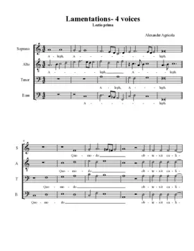 Lamentations 4 voices