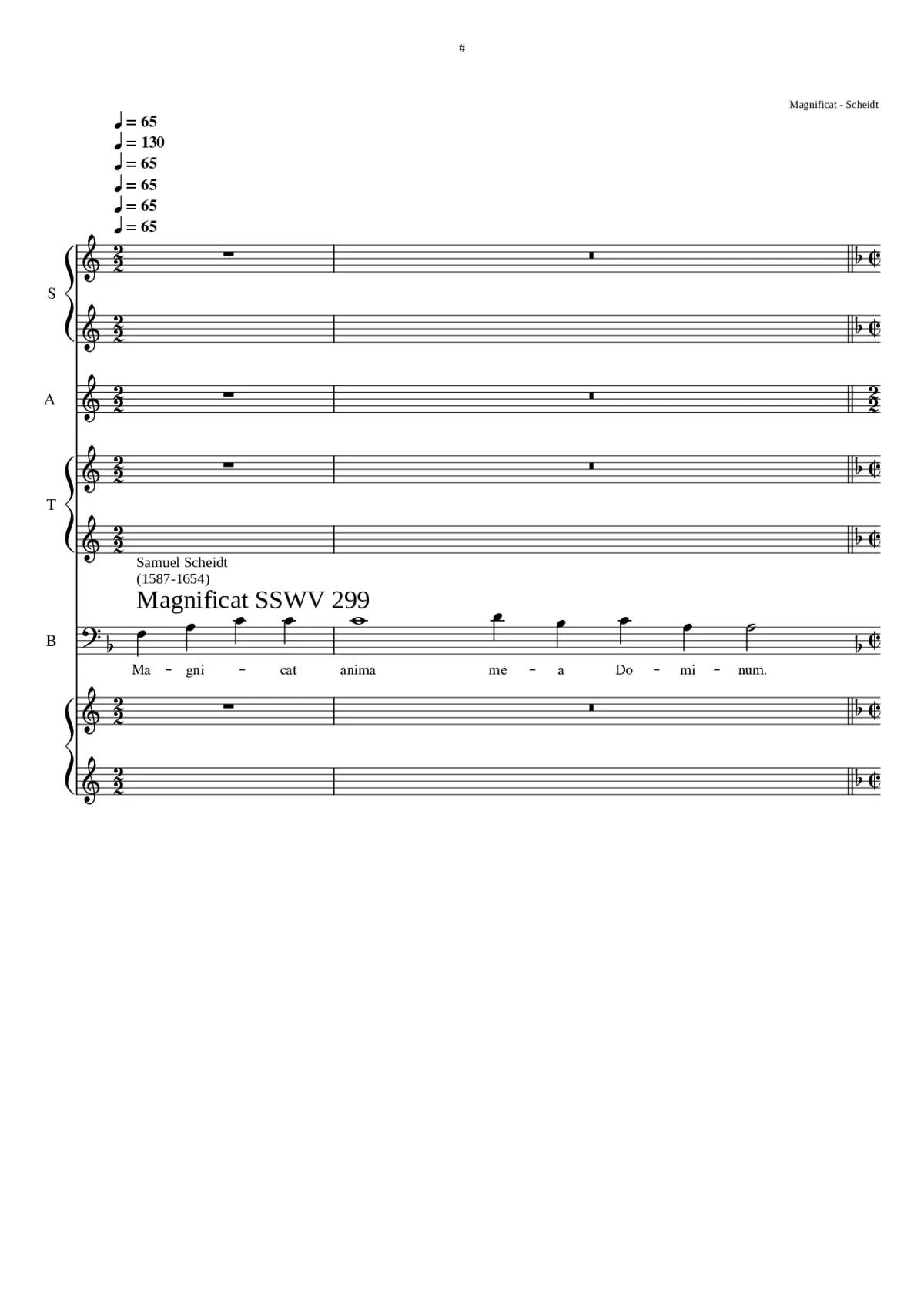 Magnificat SSWV 299 - Page 1