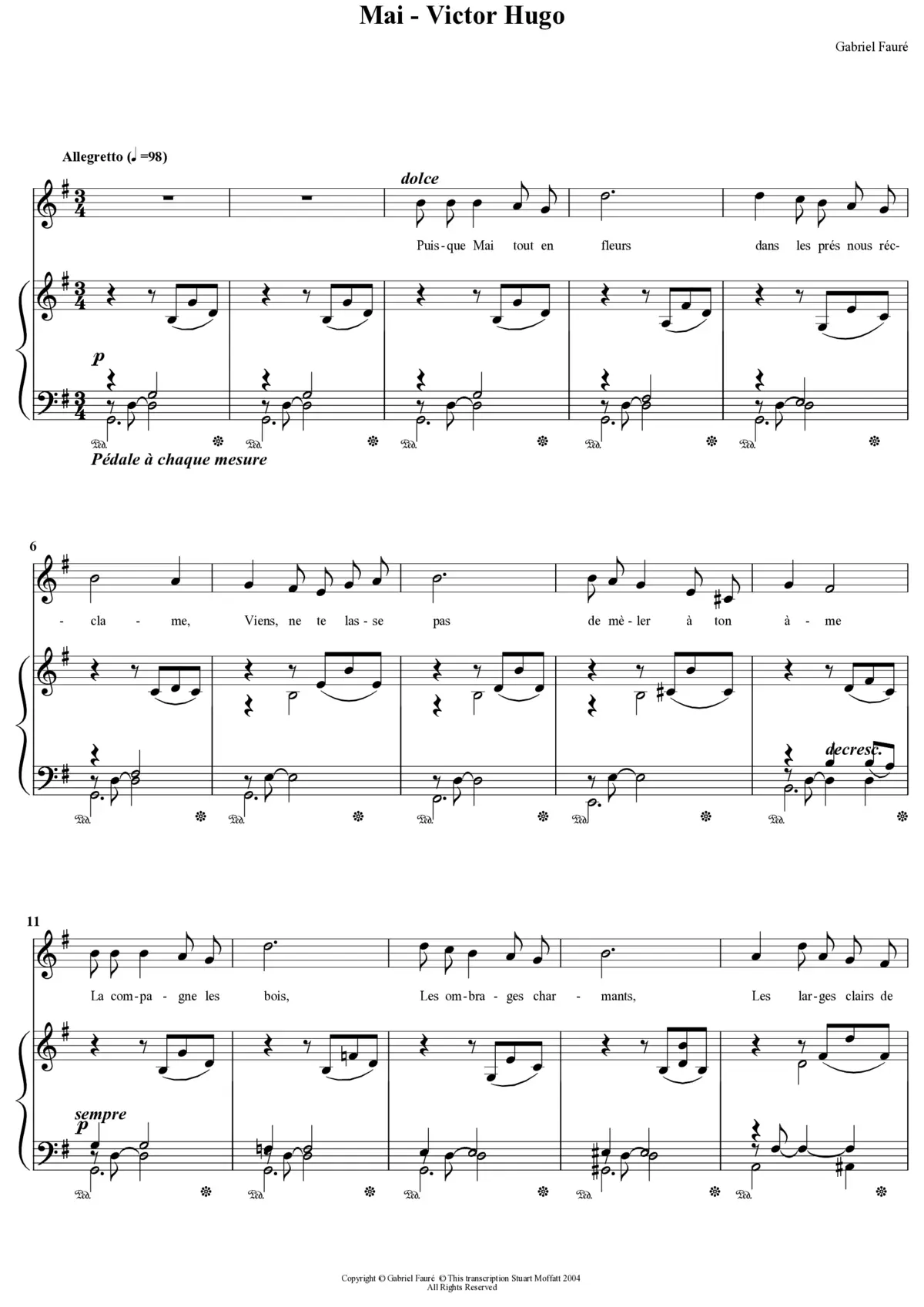 Mai, Op. 1 No. 2 - Page 1