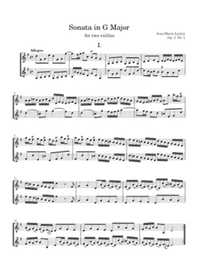 6 Sonatas for 2 Violins Op.3