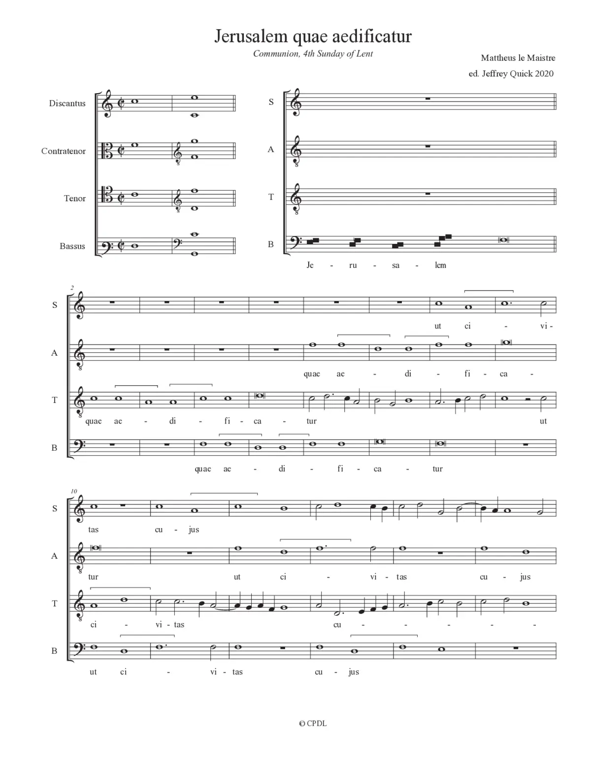 Jerusalem quae aedificatur - Page 1