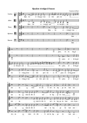 Qualor rivolgo il basso