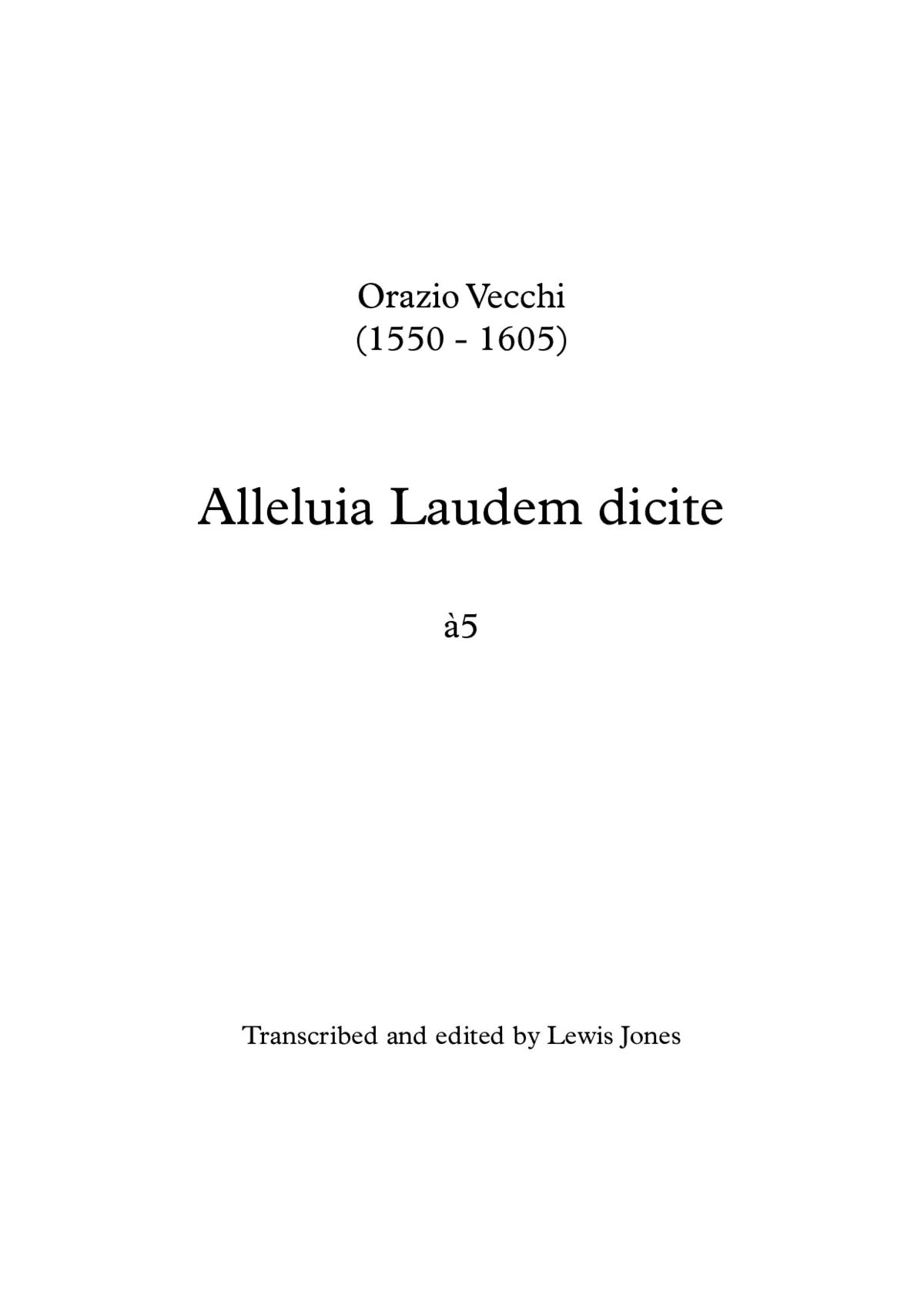 Alleluia, laudem dicite - Page 1