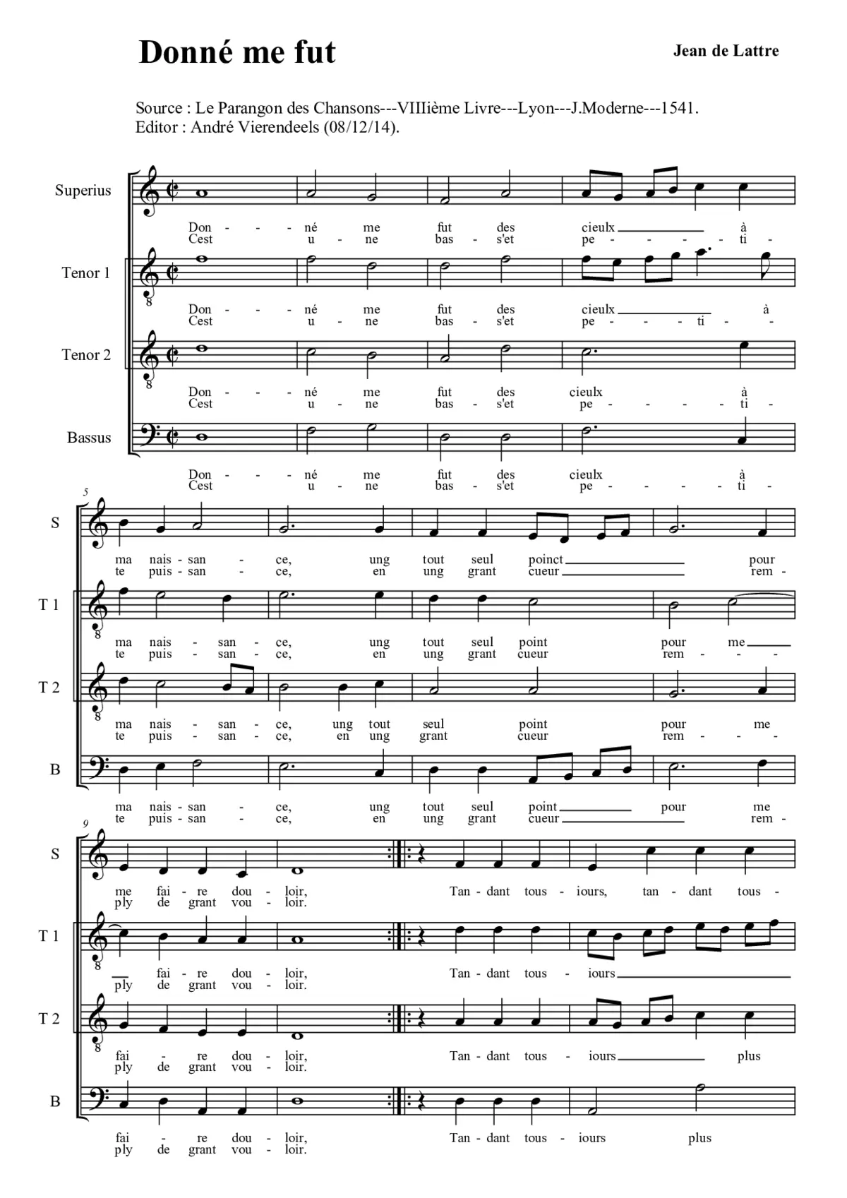 Donné me fut - Page 1
