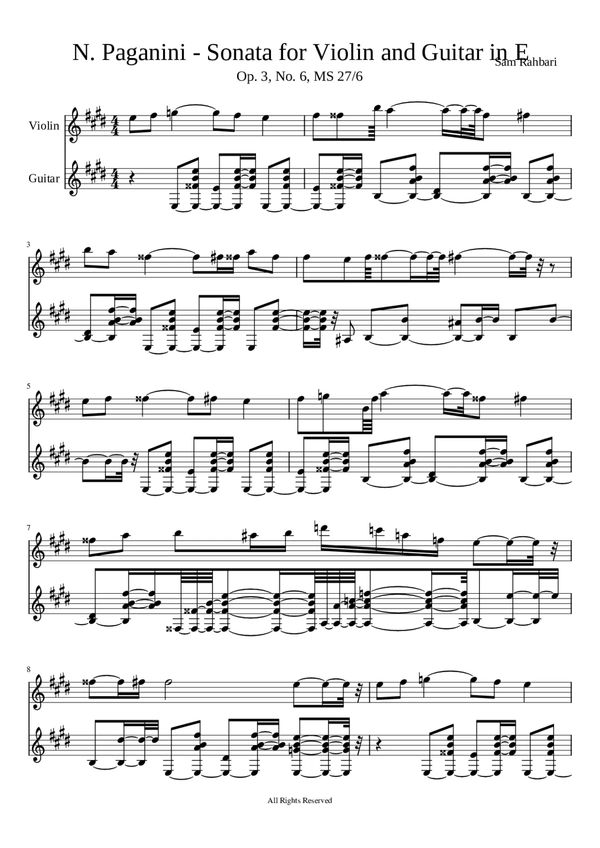 Violin Concerto No.1 Op.6 - Page 1