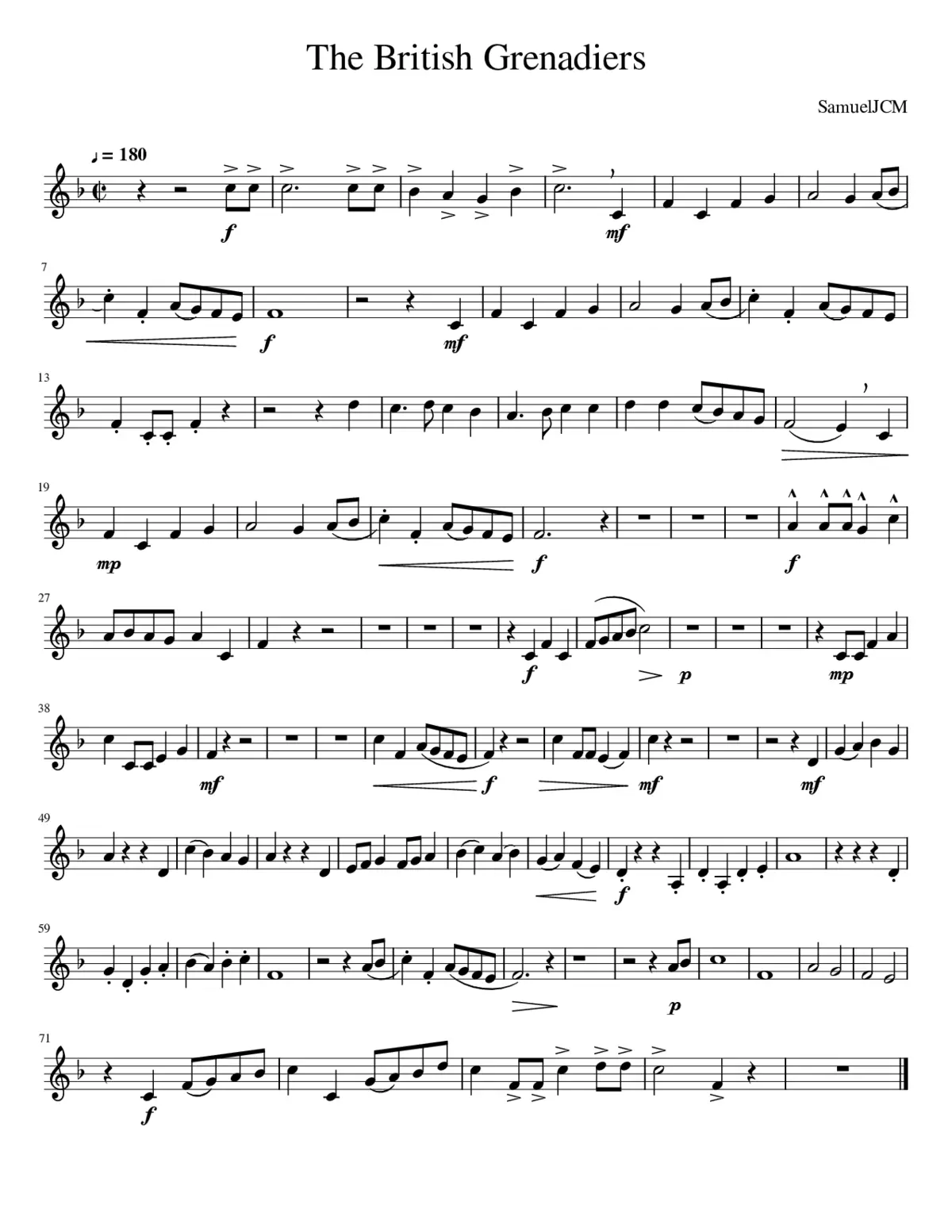 the british grenadiers - Page 1