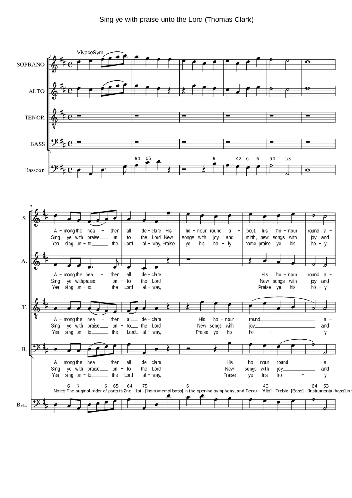 Sing ye with praise unto the Lord - Page 1
