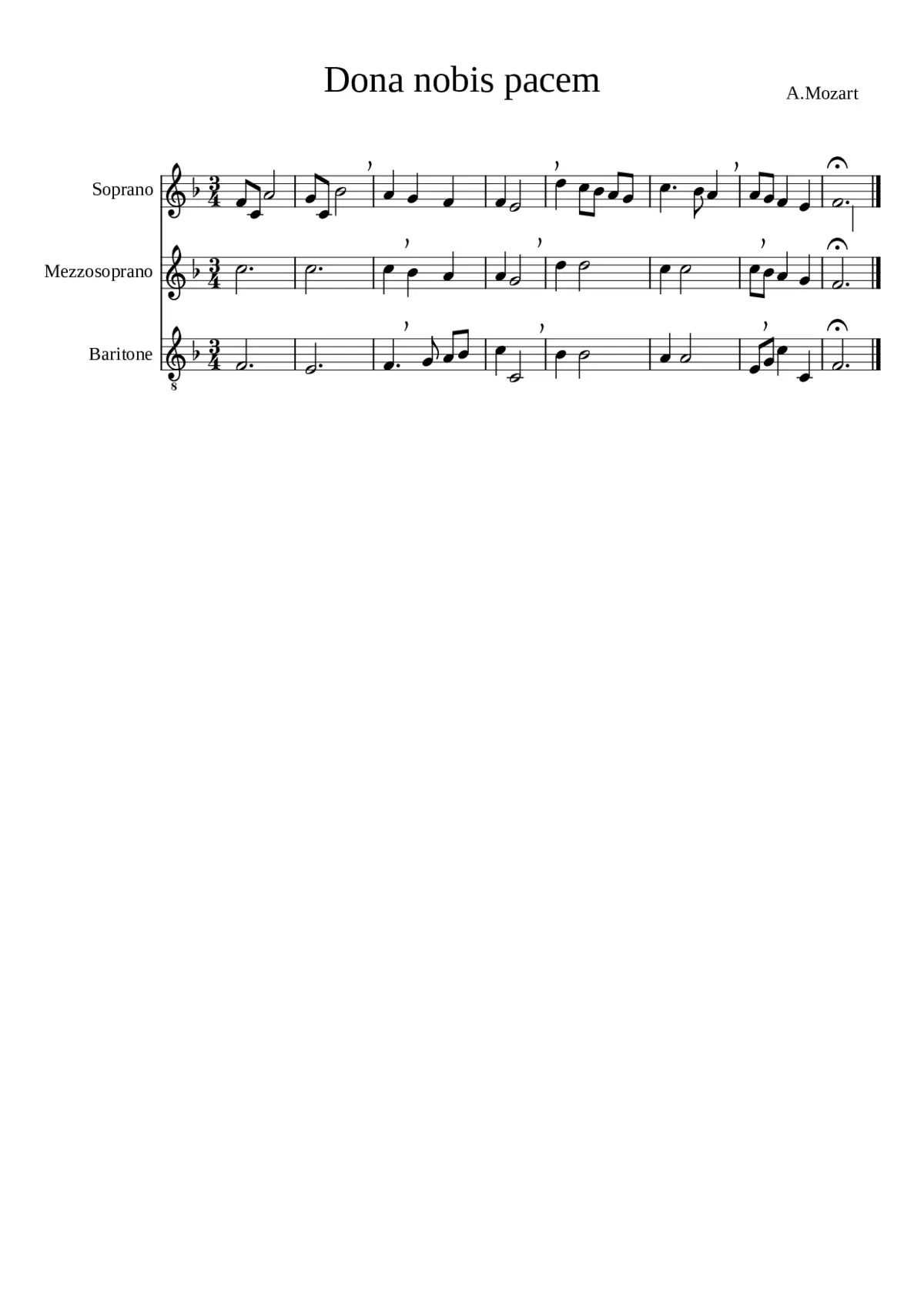 Dona nobis pacem - Page 1