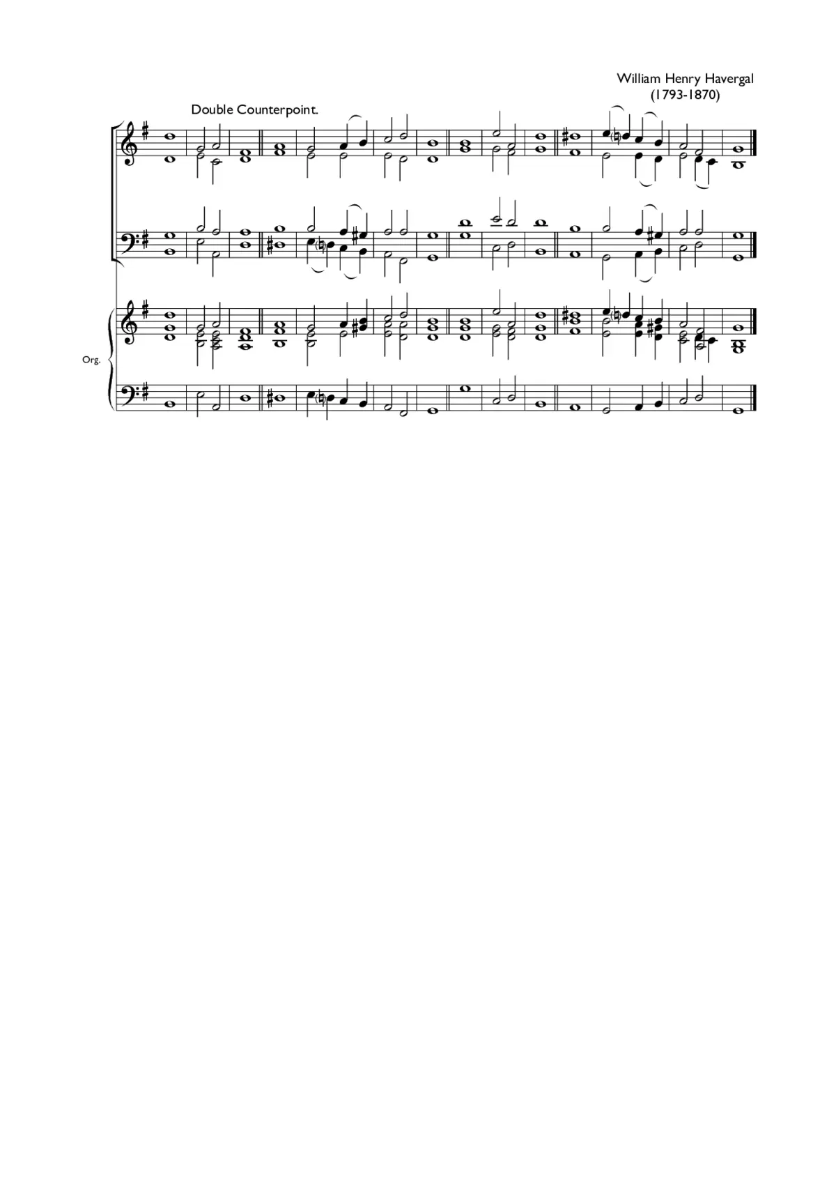 Double chant in G major XIV - Page 1
