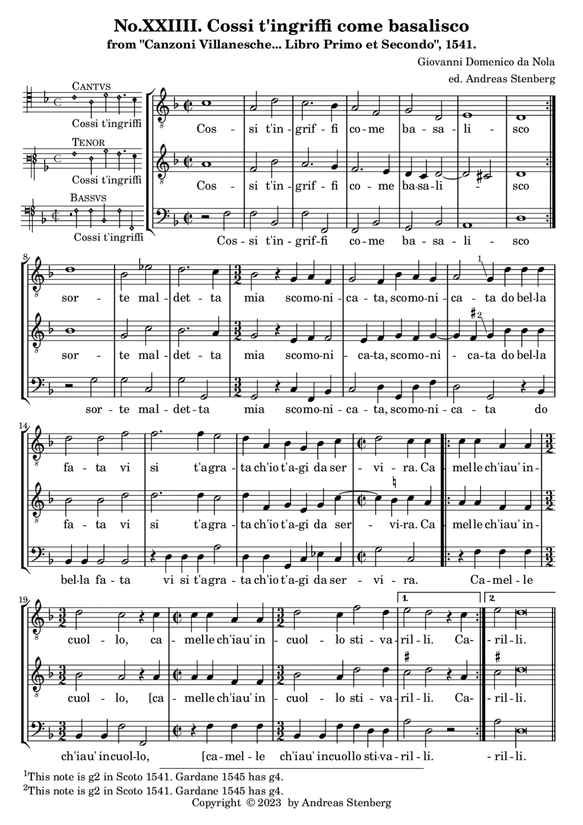 Cossi t'ingriffi come basalisco - Page 1