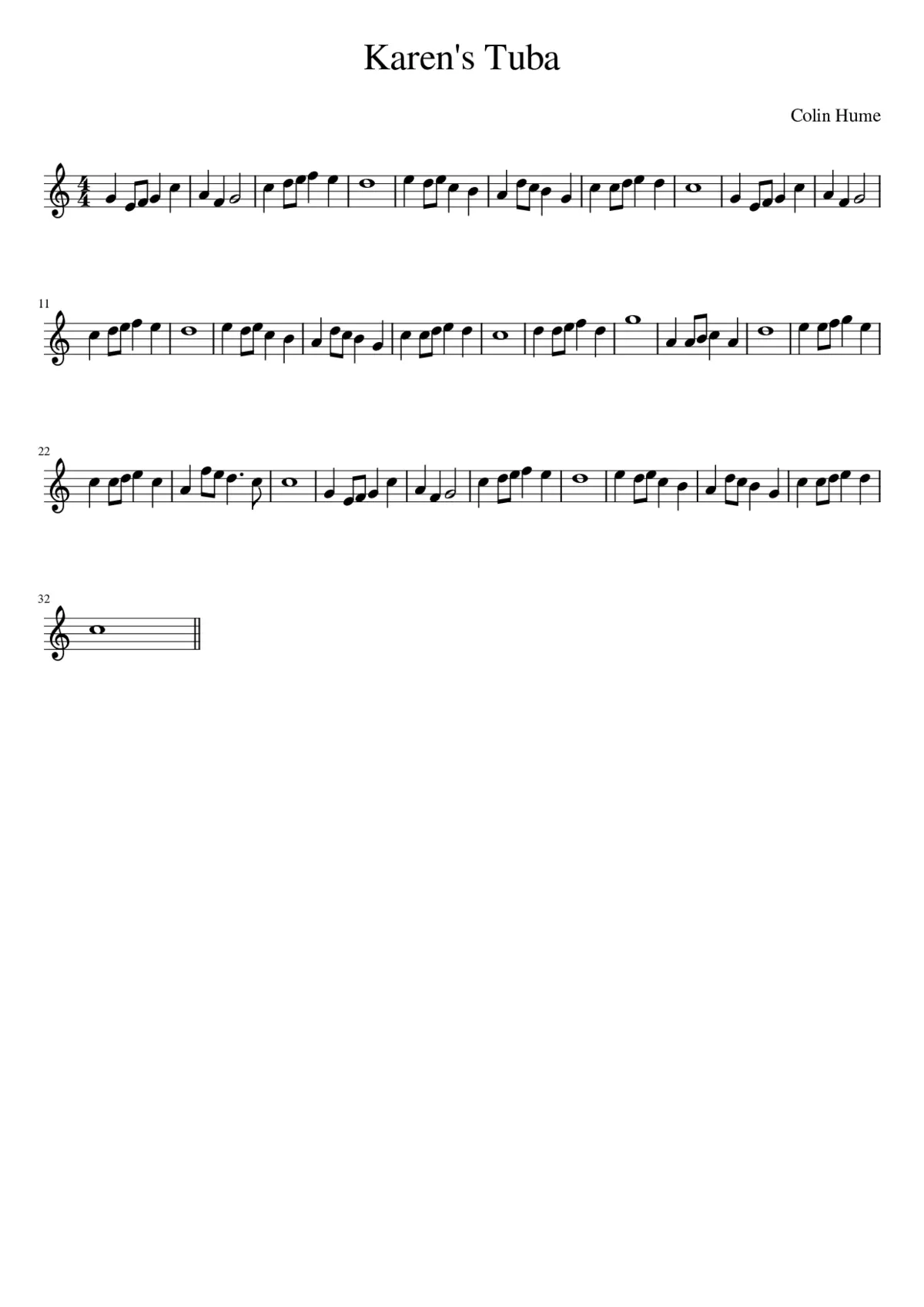 Karen's Tuba - Page 1