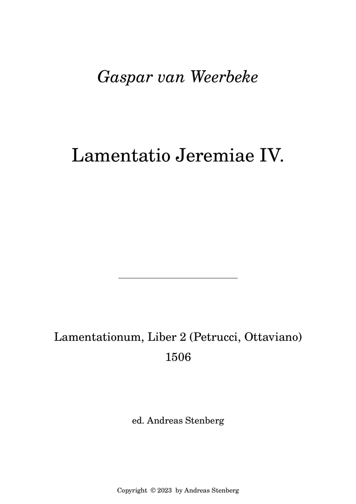 Lamentatio Jeremiae IV. - Page 1