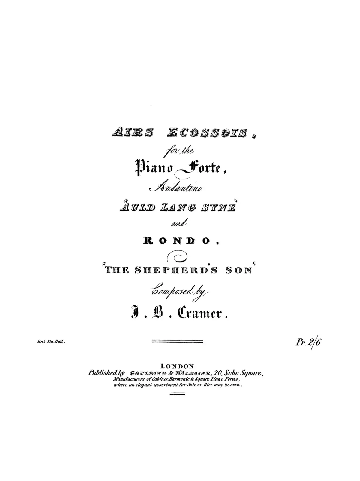 2 Airs Ecossois from Sonatas - Page 1