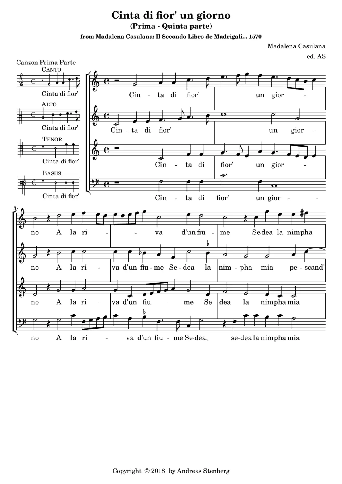 Cinta di fior' un giorno (Prima - Quinta parte) - Page 1