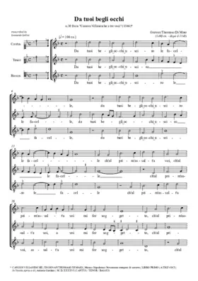 Da tuoi begli occhi uscìro le facelle