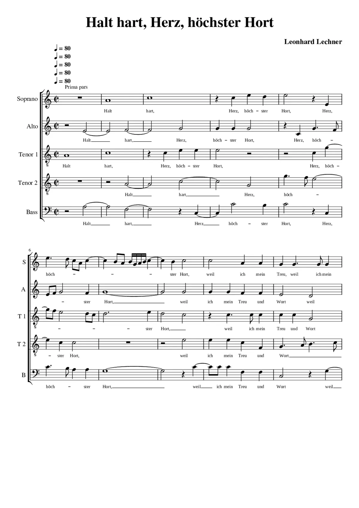 Halt hart Herz höchster Hort - Page 1