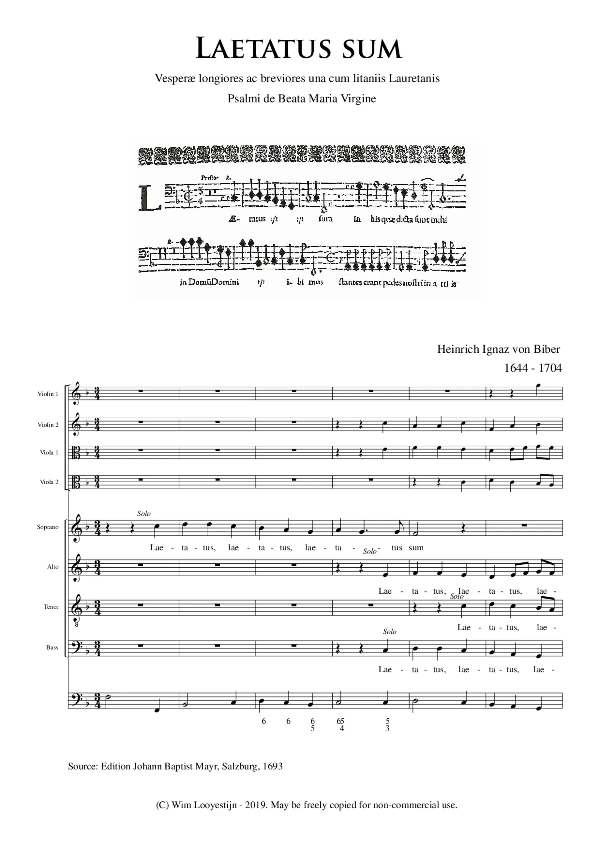Laetatus sum - Page 1
