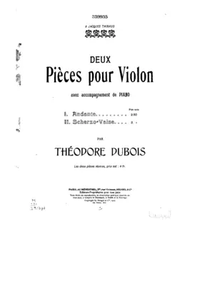 2 Pièces pour violon