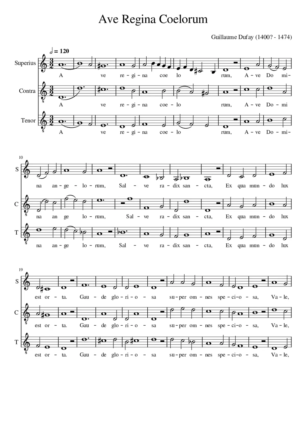 Ave Regina Coelorum - Page 1