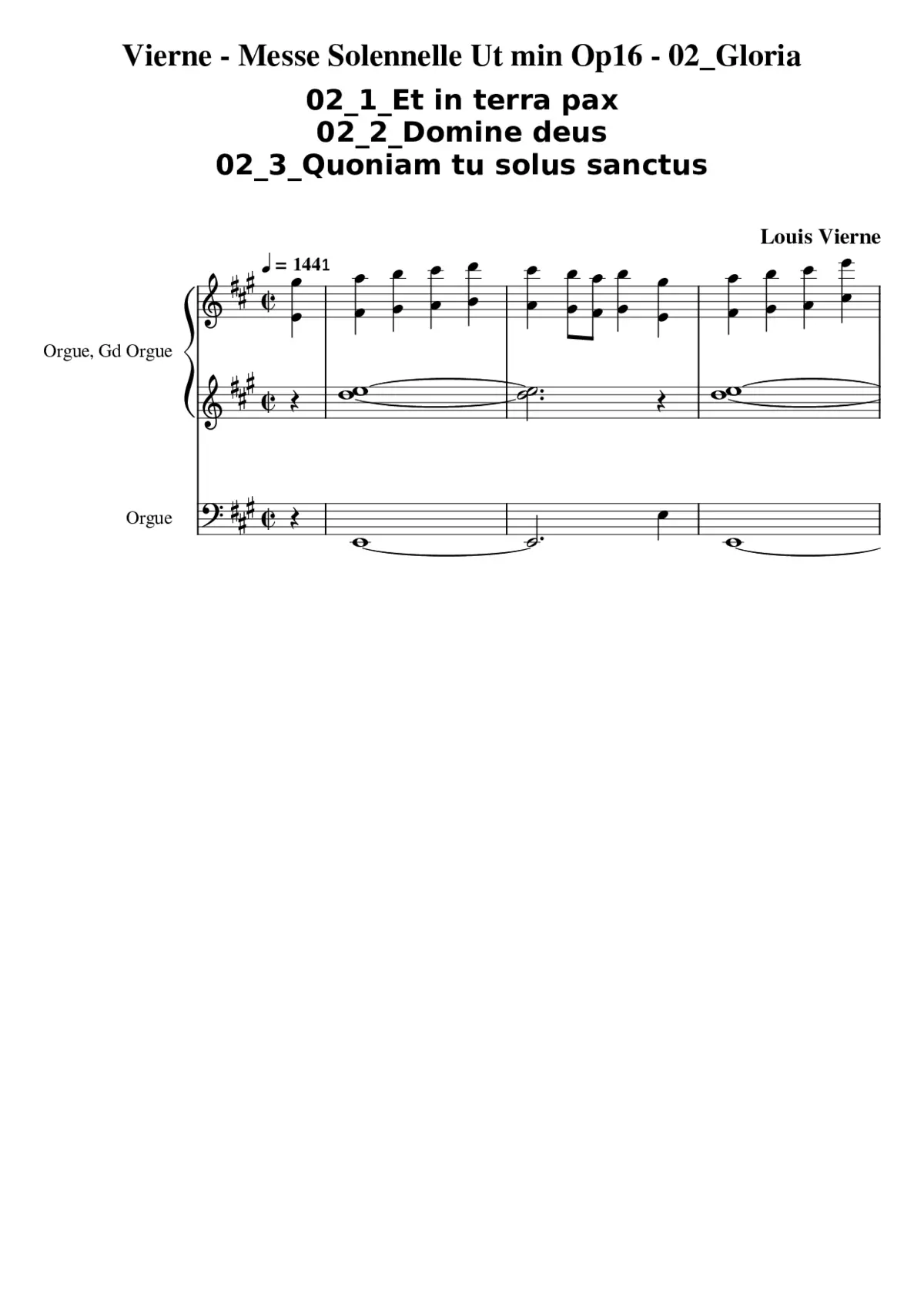 Gloria uit Messe Solennelle (Vierne) - Page 1