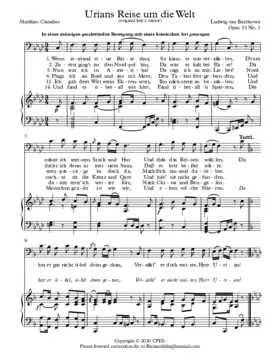 Urians Reise um die Welt, Op. 52 No. 1