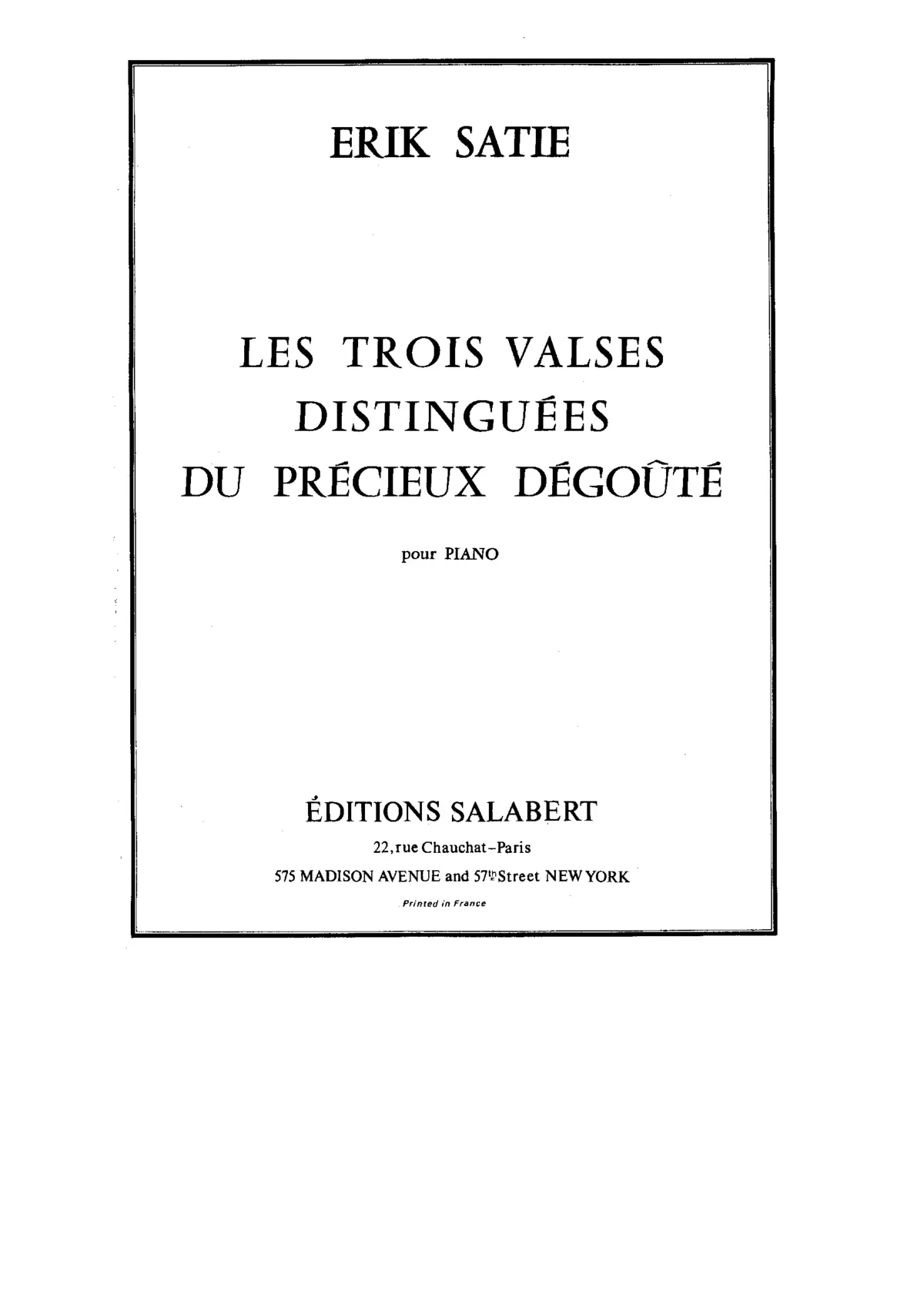 Les Trois Valses distinguées de précieux dégoûté - Page 1