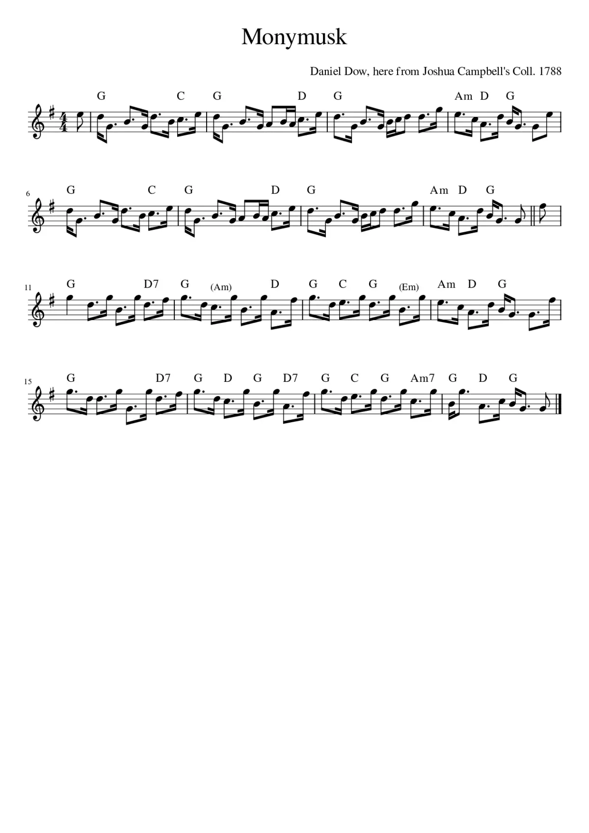 Monymusk - Page 1