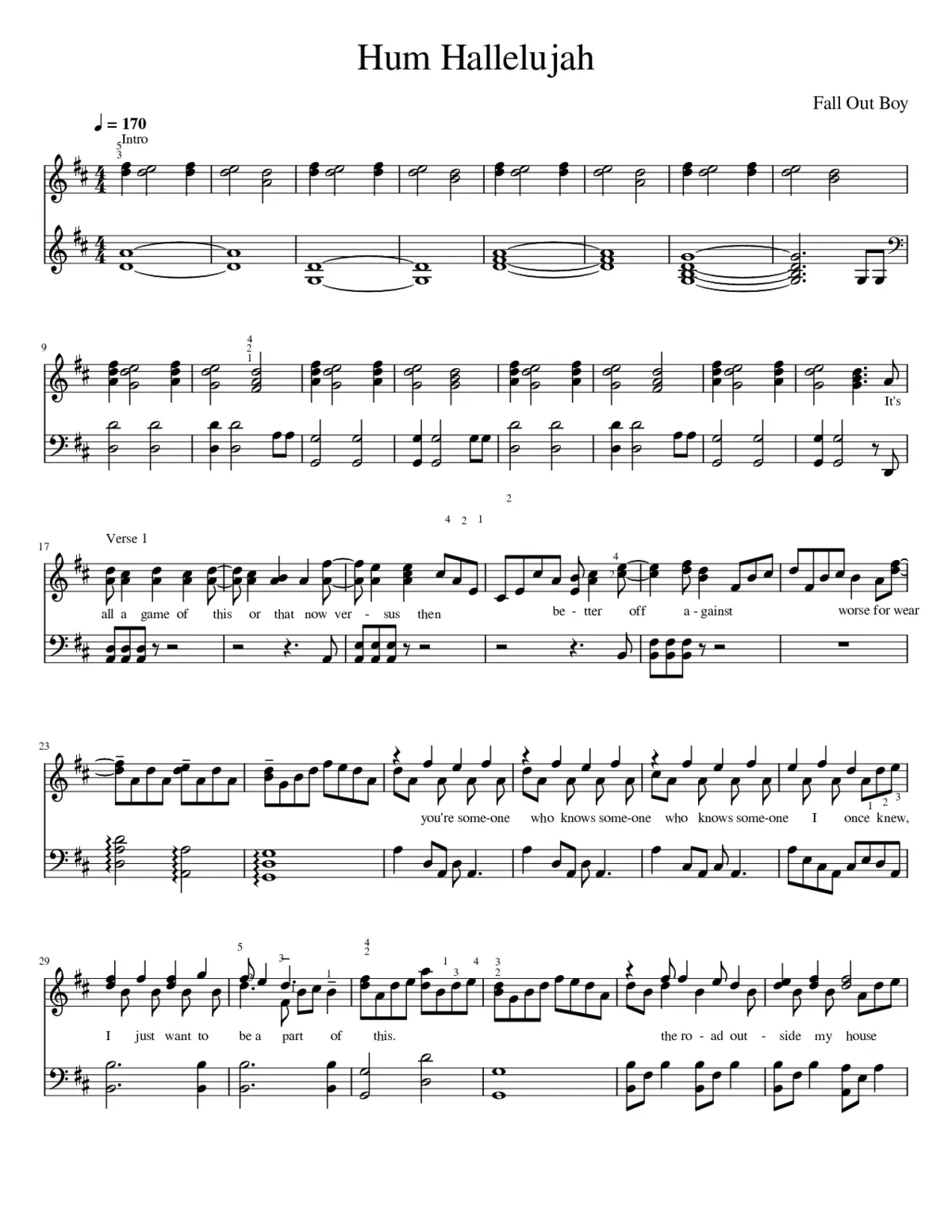 hum hallelujah - Page 1