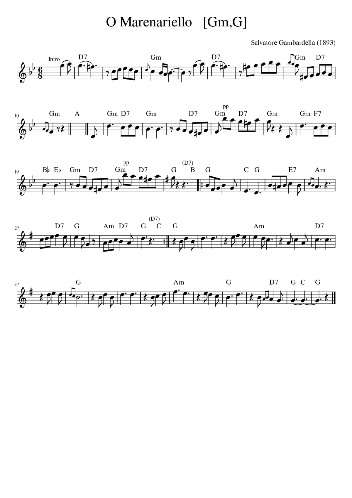 O Marenariello [GmG] - Page 1