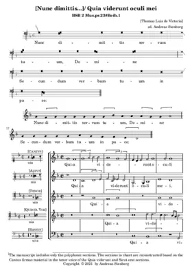 Nunc dimittis a 5
