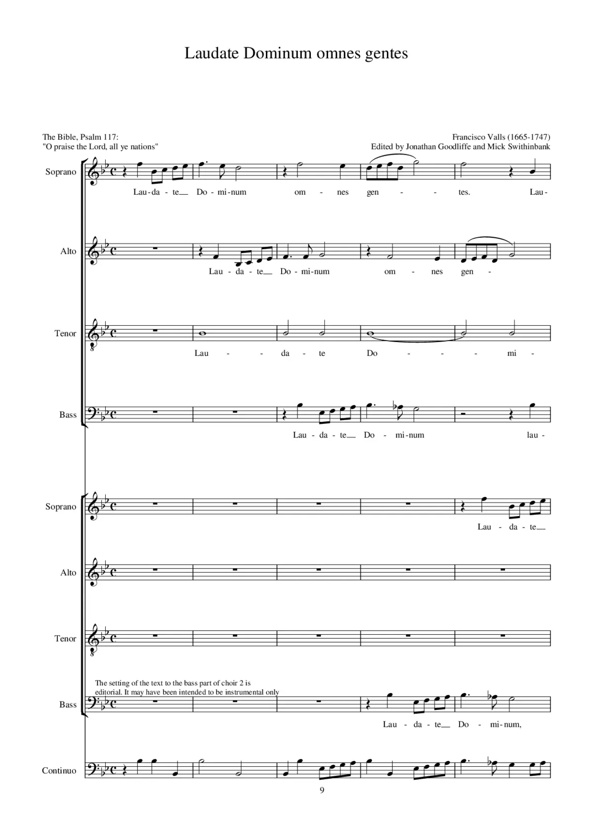 Laudate Dominum omnes gentes - Page 1