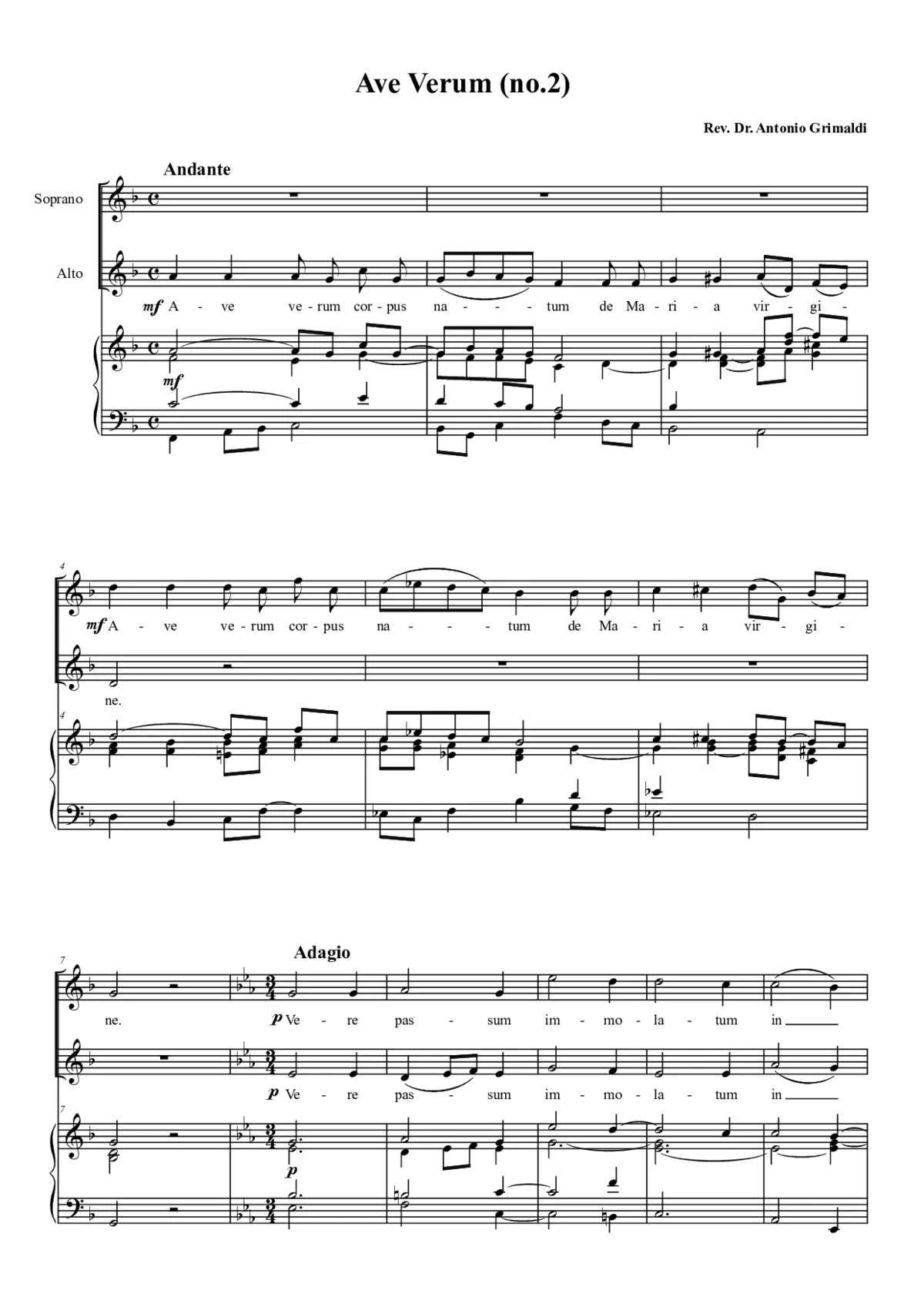 Ave verum no. 2 - Page 1