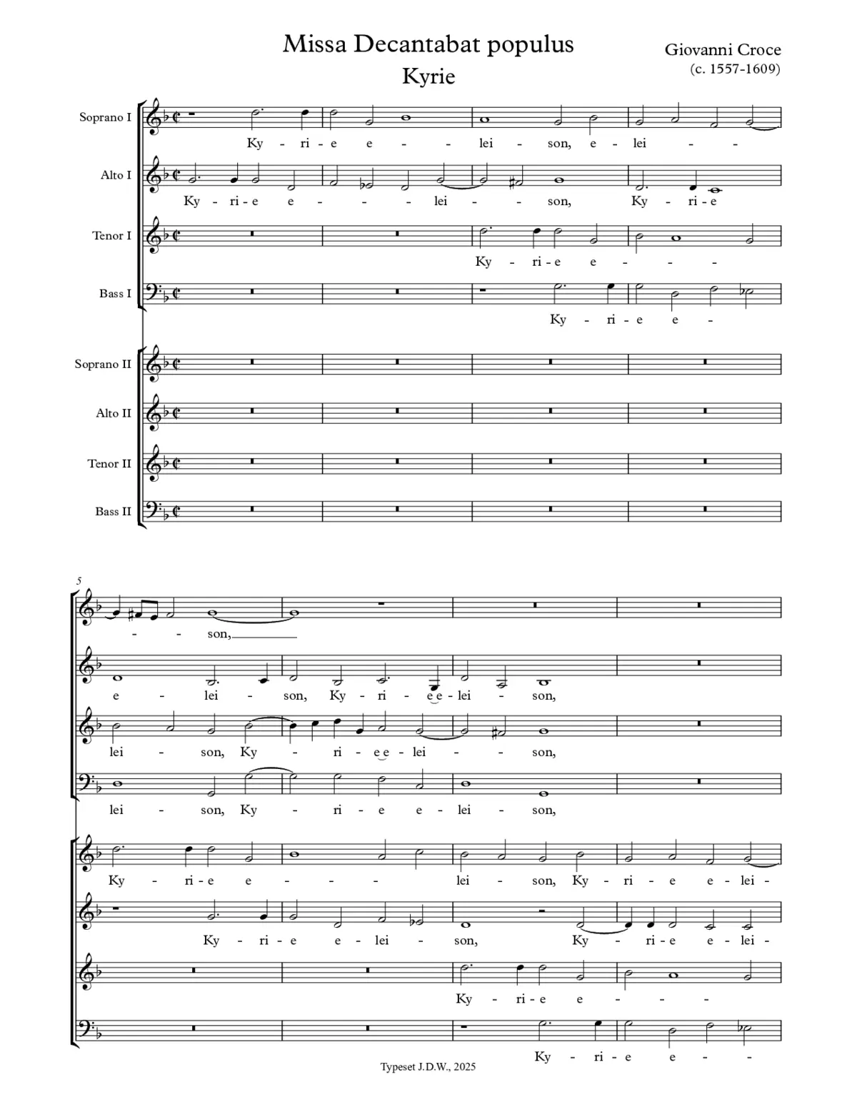 Missa Decantabat populus - Page 1