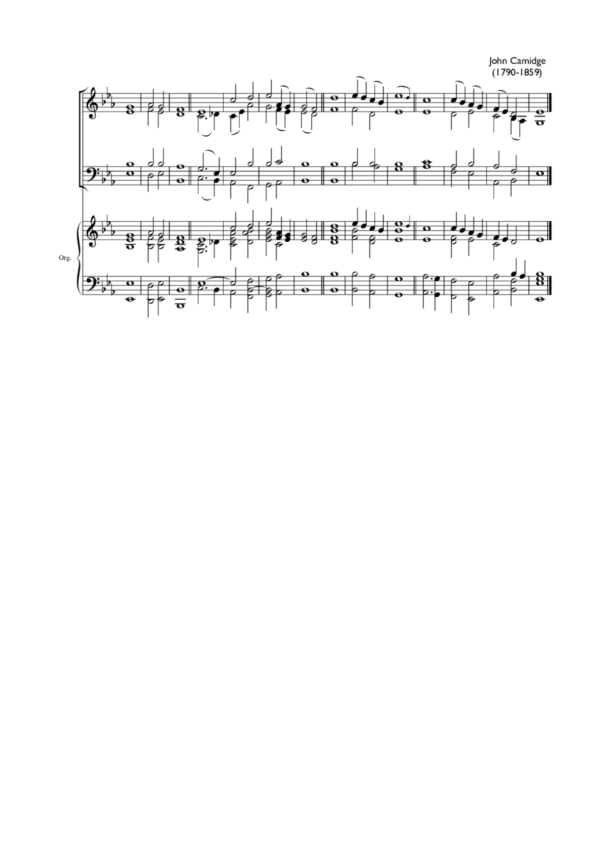 Double chant in E flat major - Page 1