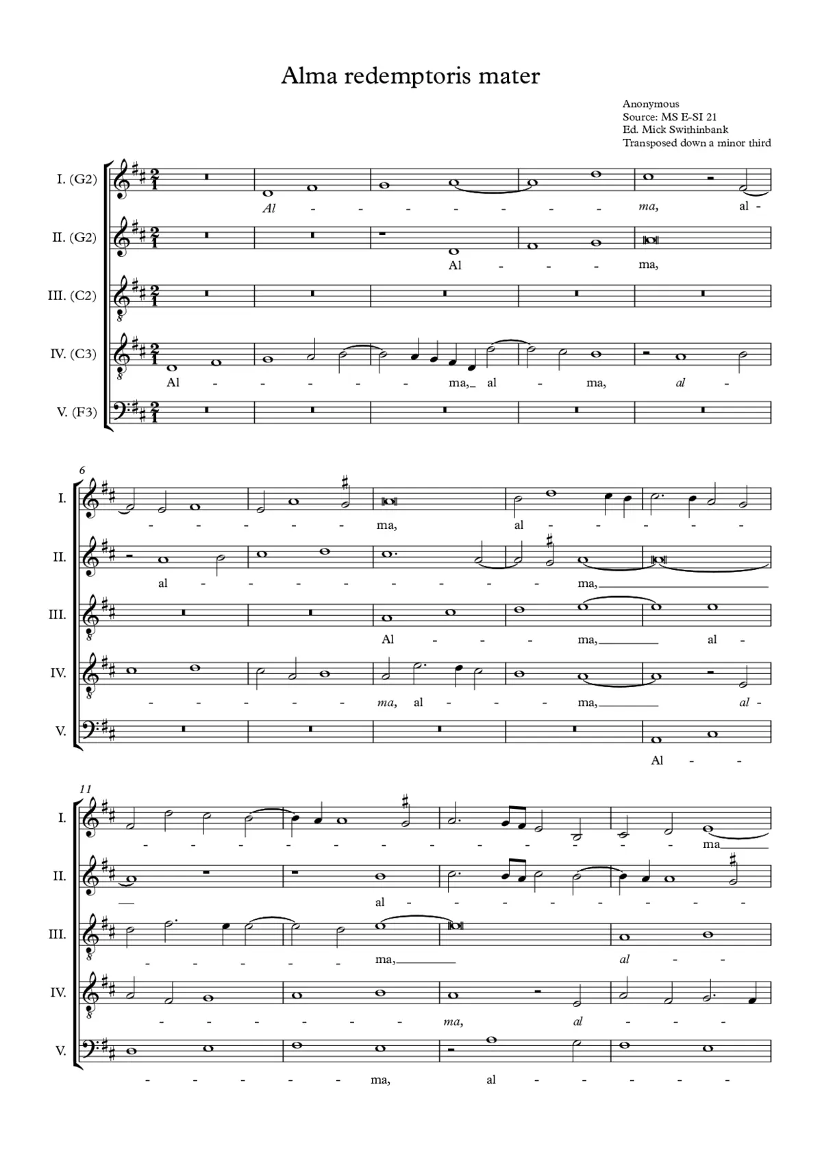 Alma redemptoris mater (Santo Domingo de S.) a5 - Page 1