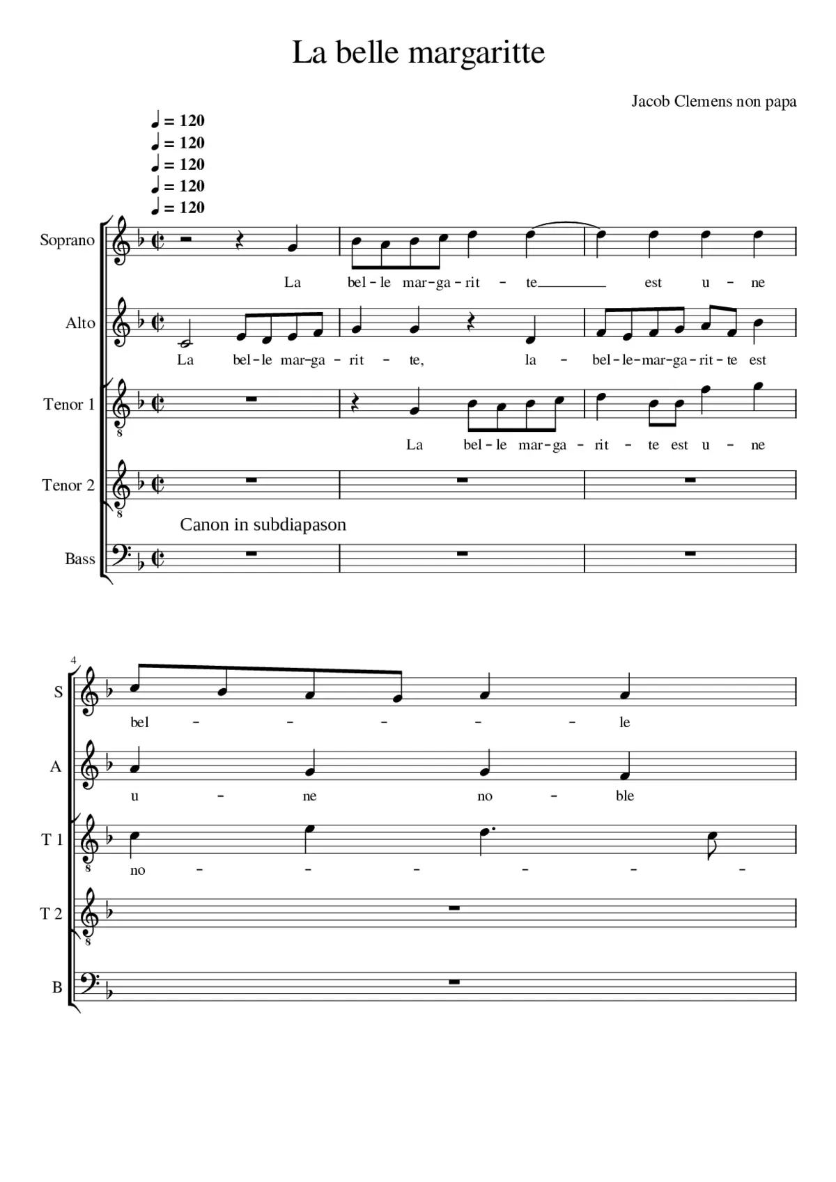 La belle margarite a 5 - Page 1