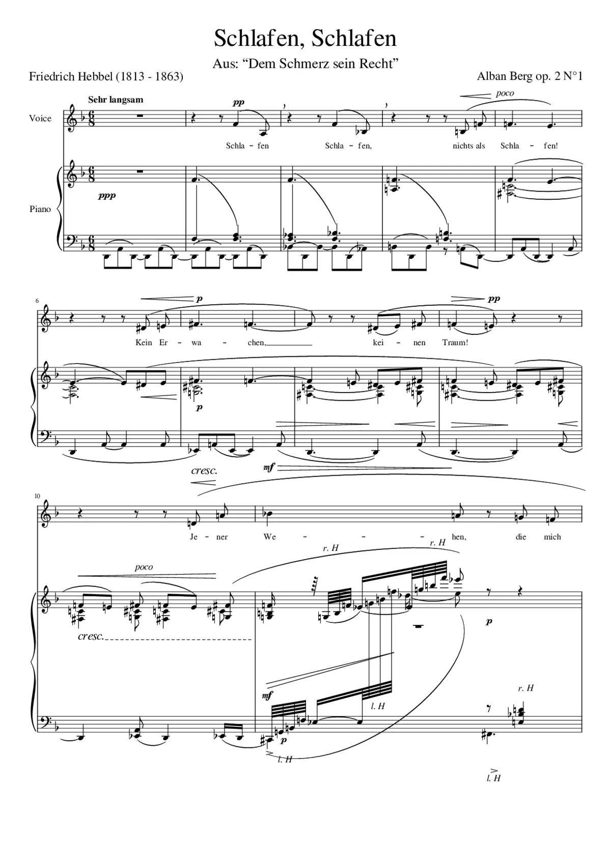 4 Gesänge Op.2 - Page 1